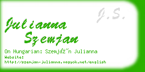 julianna szemjan business card